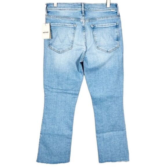 NWT Mother Insider Crop Step Fray Hem Limited Edition Light Denim Straight Jeans - Picture 10 of 16